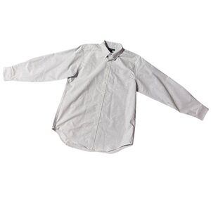 Lands' End Men's Button Dress Shirt Size 20 Gray Speckled Preppy Classic Career